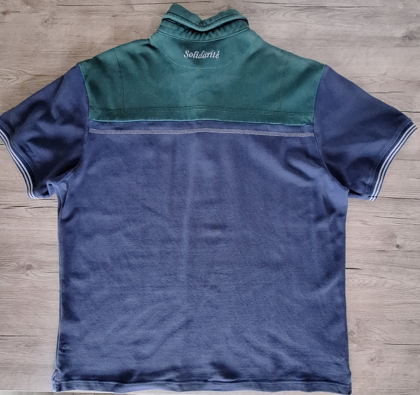 Polo Élégant en Crampons - marine et vert