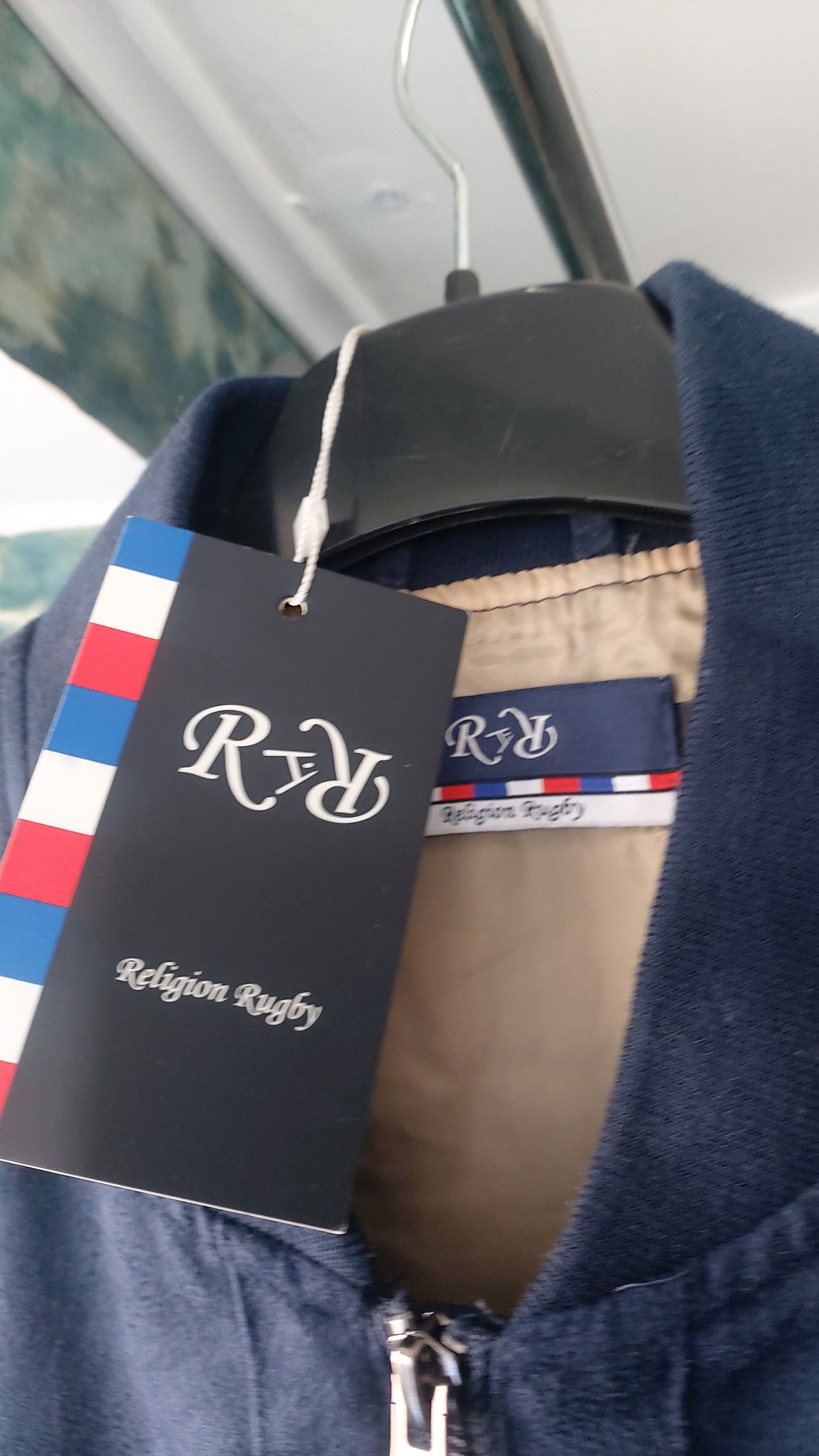 Veste en daim marine