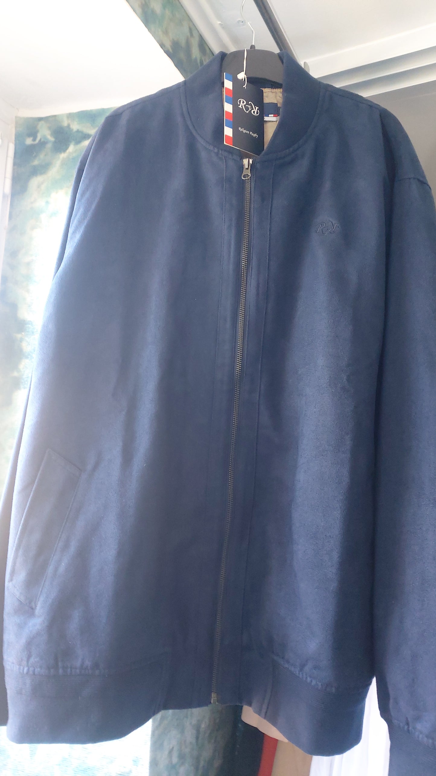 Veste en daim marine